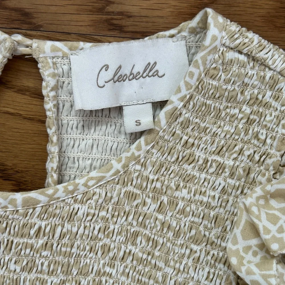 Cleobella Smocked Ruffle Dress – Small Organic Cotton Blend Festival Rodeo - Picture 11 of 13